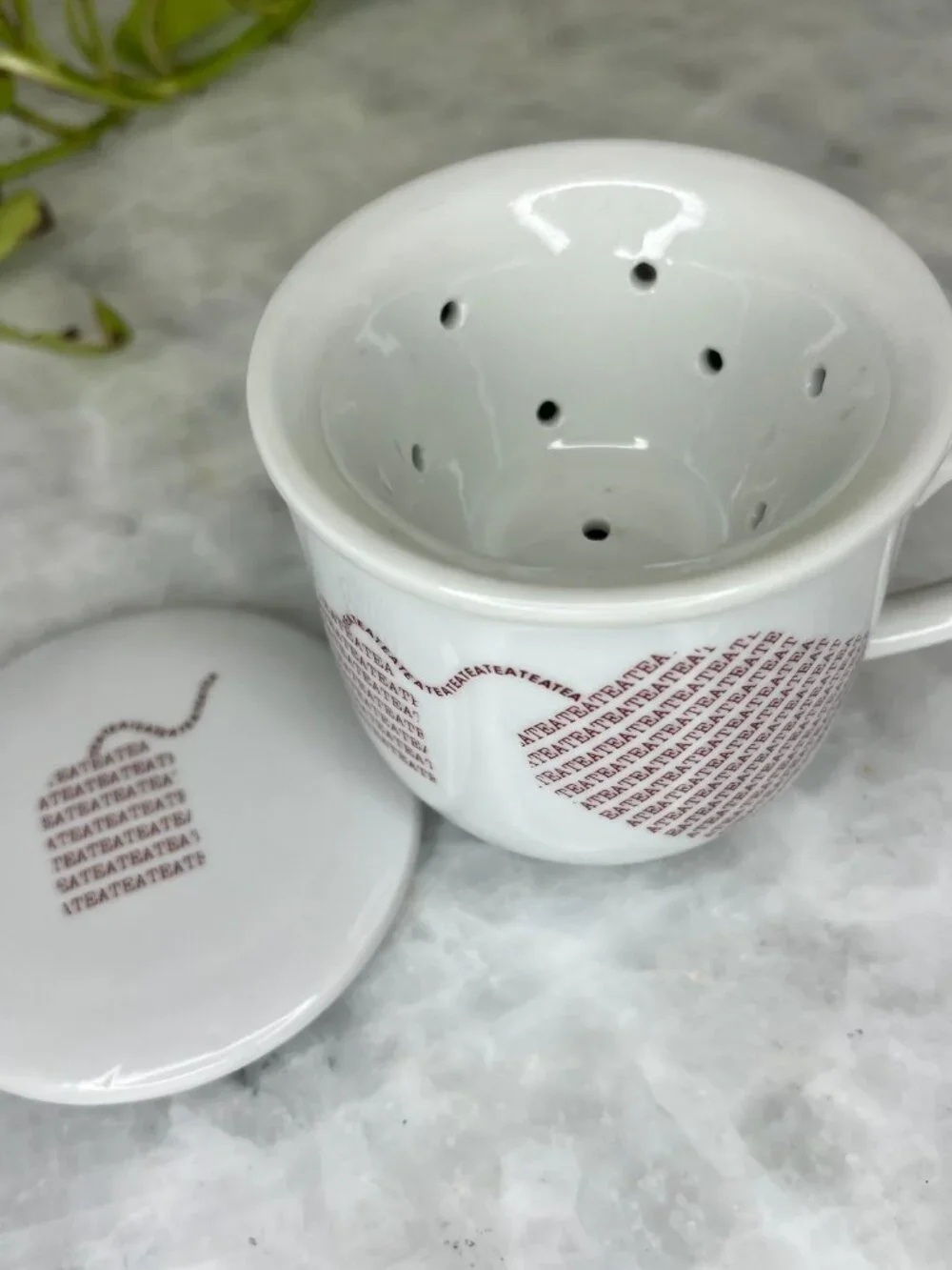 Vintage Toscany Collection Japan Tea Infuser Mug with Lid Loose Leaf Steeper Cup